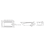 Kohler Repos 1.7米嵌入式鑄鐵浴缸+浴缸扶手 (K-18201T-0+ K-8598T-CP)